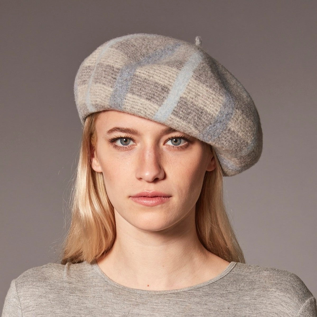 BRIANNA - PLAID BERET HAT