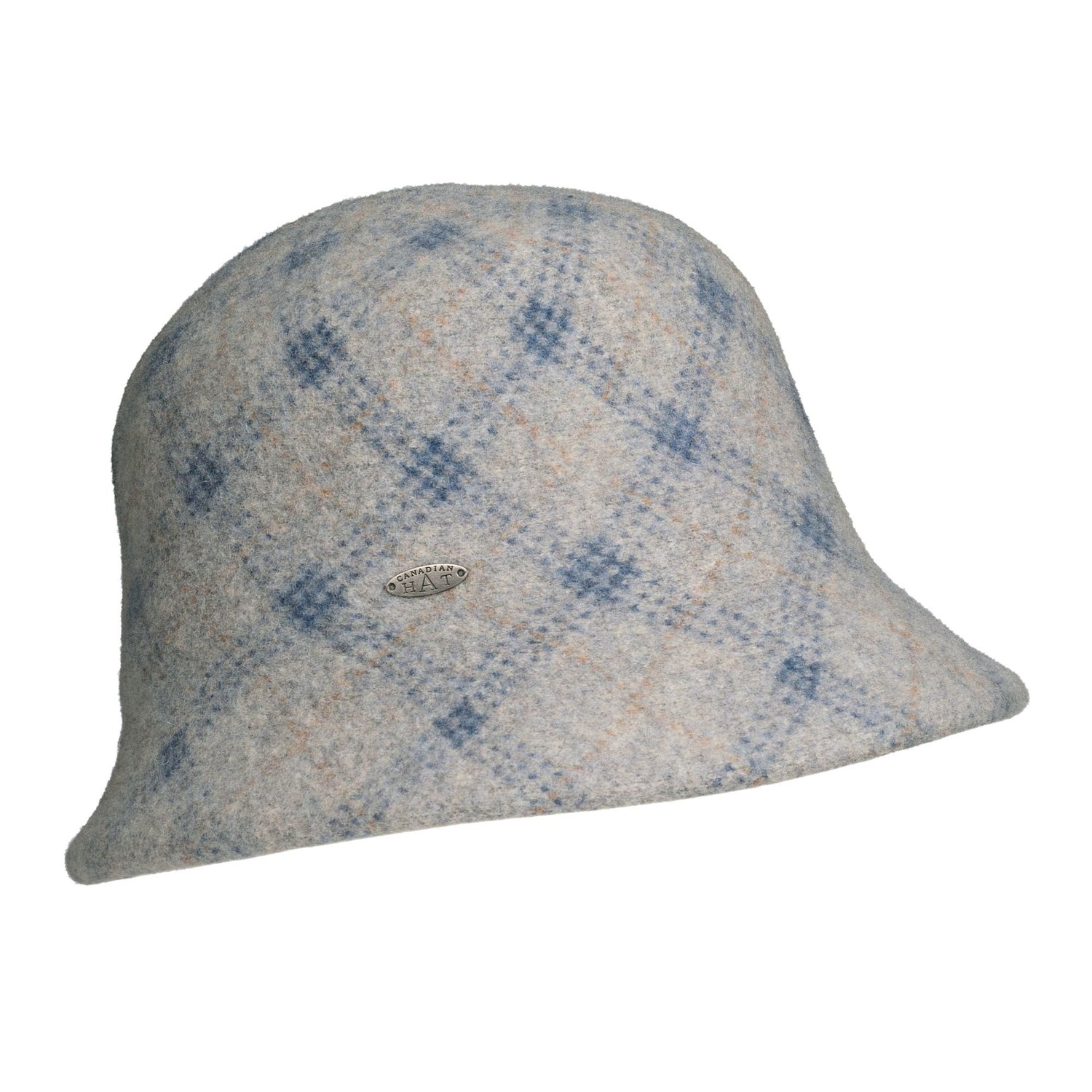 CAMIYAH - JACQUARD PLAID CLOCHE HAT