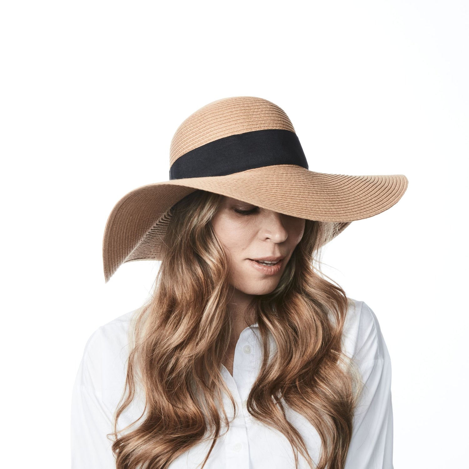 ANAELLE - FLOPPY HAT WITH RIBBON