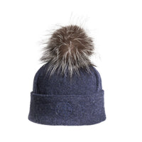 ORWEL-P ORMOS PLEATED BEANIE WITH UPCYCLED FUR POM