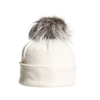 ORWEL-P ORMOS PLEATED BEANIE WITH UPCYCLED FUR POM