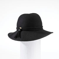 WAVERLY - WATERPROOF FELT FEDORA HAT WITH TASSEL