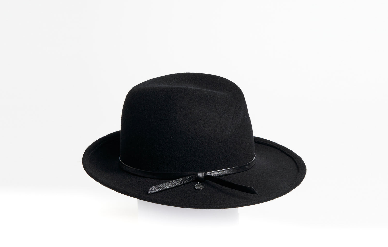 FELSIAN - FELT FEDORA HAT WITH LEATHER TIE