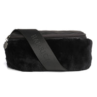 DONNA S - LEATHER BELT BAG W SHEARLING