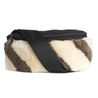 DONNA S - LEATHER BELT BAG W SHEARLING