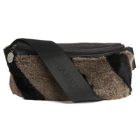 DONNA S - LEATHER BELT BAG W SHEARLING
