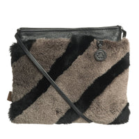 BONNIE S - FLAT CROSSBODY BAG W SHEARLING